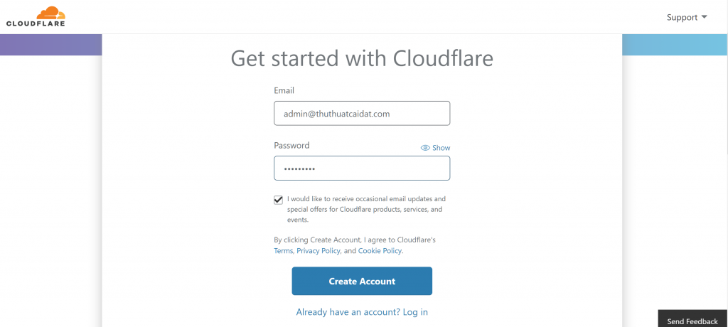 Cách Đăng Ký Tài Khoản CloudFlare 2