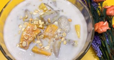 Cách nấu chè chuối chưng khoai lang ngọt thơm với nước cốt dừa béo ngậy 2