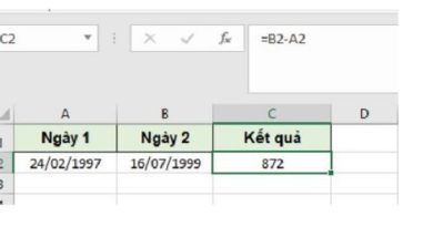 Hướng dẫn cách cộng - trừ ngày tháng trong Excel 2
