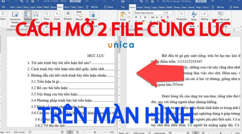 Cách mở 2 file Word cùng lúc trên màn hình dễ dàng 1