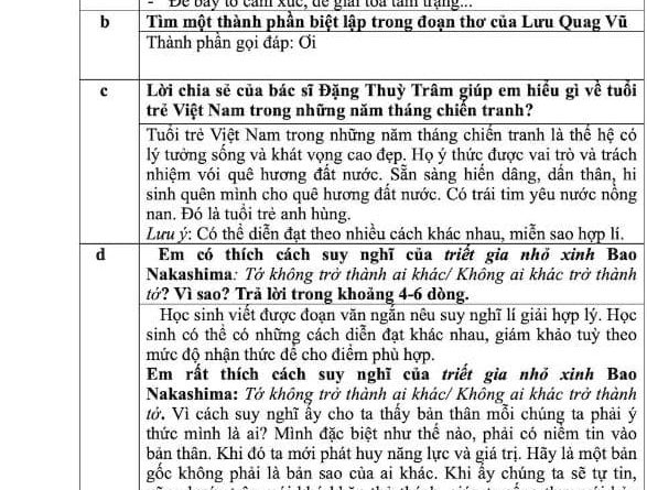 Đề thi vào 10 môn Văn năm 2023 5