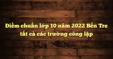 Điểm chuẩn vào lớp 10 Bến Tre năm 2022 của tất cả các trường công lập 7