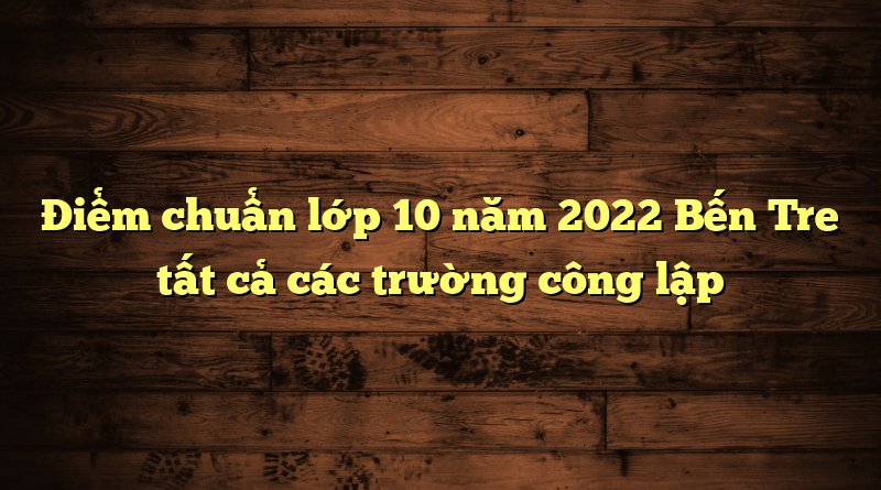 Điểm chuẩn vào lớp 10 Bến Tre năm 2022 của tất cả các trường công lập 1