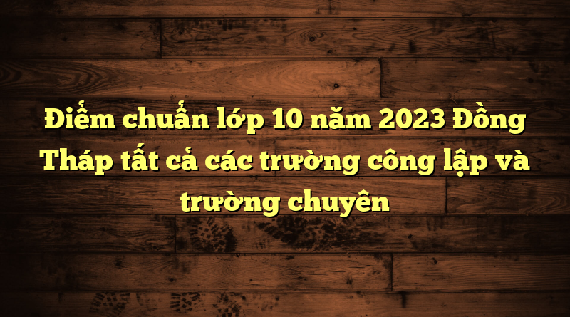 Điểm chuẩn lớp 10 năm 2023 Đồng Tháp tất cả trường công lập và trường chuyên 1