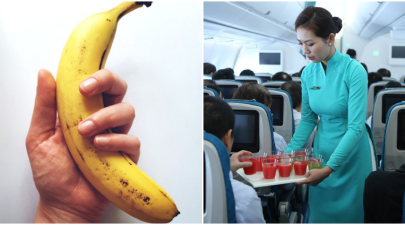 Tiếp viên hàng không nữ rất hay mang một quả chuối lên máy bay: Họ mang lên để làm gì? 1